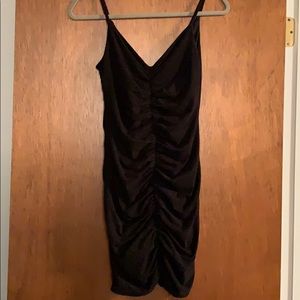 Black Ruched Bodycon  Dress